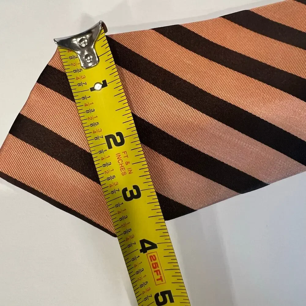 Luigi Borrelli Napoli 100% Silk Neck Tie Made in Italy Copper & Brown JP